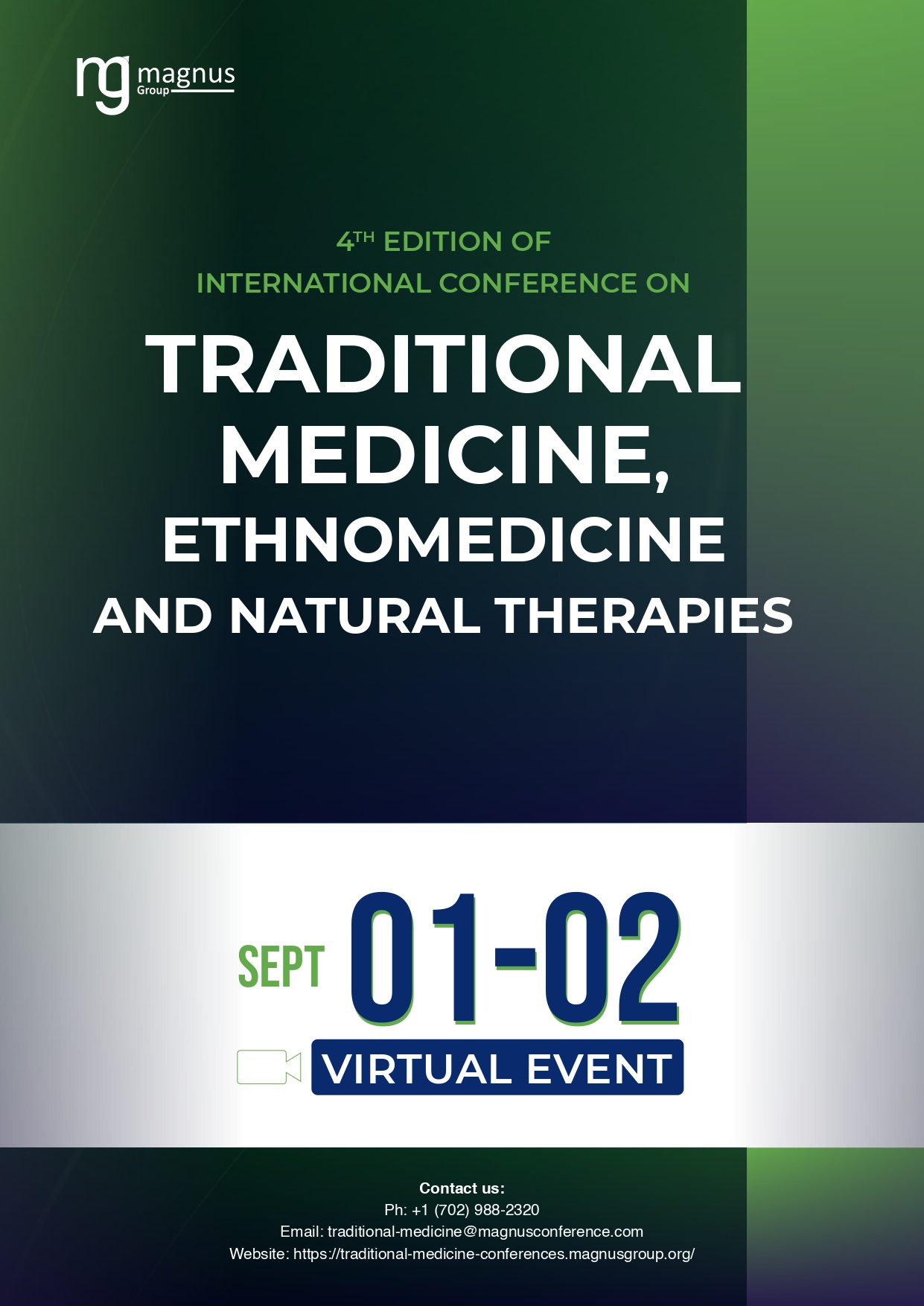 4th Edition of International Conference on Traditional Medicine, Ethnomedicine and Natural Therapies | Online Event Book